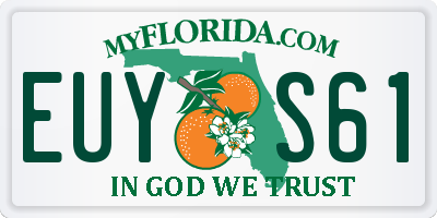 FL license plate EUYS61