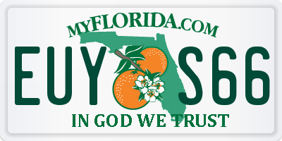 FL license plate EUYS66