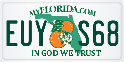 FL license plate EUYS68