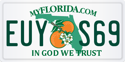 FL license plate EUYS69