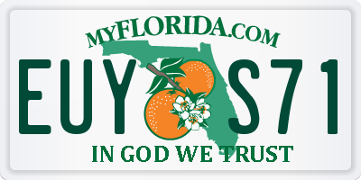 FL license plate EUYS71