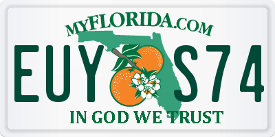 FL license plate EUYS74