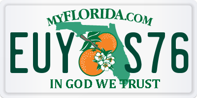 FL license plate EUYS76