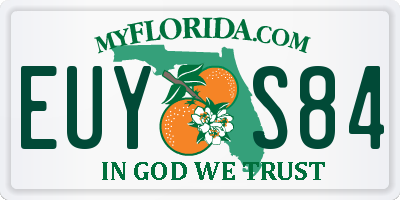 FL license plate EUYS84
