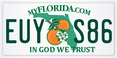 FL license plate EUYS86