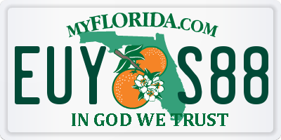 FL license plate EUYS88