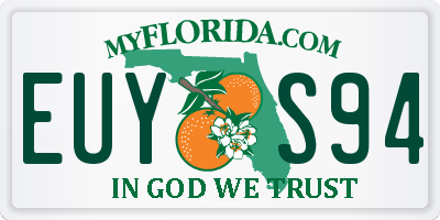 FL license plate EUYS94