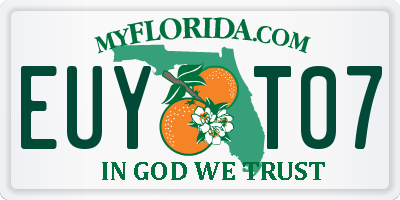 FL license plate EUYT07