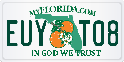 FL license plate EUYT08