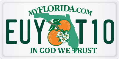 FL license plate EUYT10