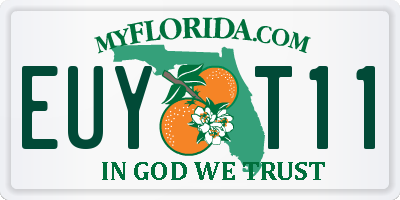 FL license plate EUYT11