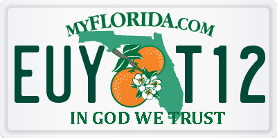 FL license plate EUYT12