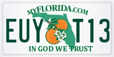FL license plate EUYT13