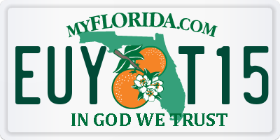 FL license plate EUYT15