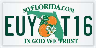 FL license plate EUYT16