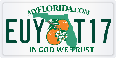 FL license plate EUYT17