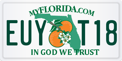FL license plate EUYT18