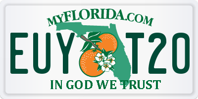 FL license plate EUYT20