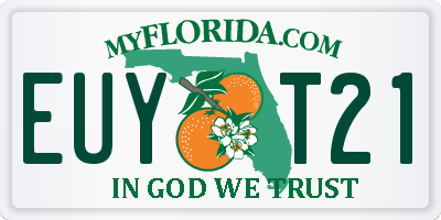 FL license plate EUYT21
