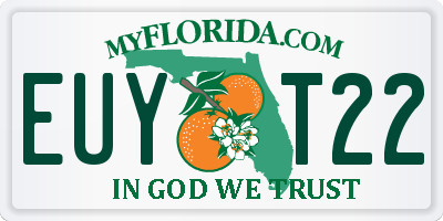 FL license plate EUYT22