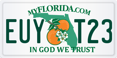 FL license plate EUYT23
