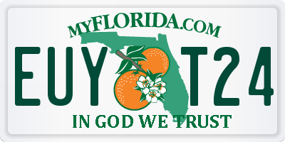 FL license plate EUYT24