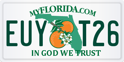 FL license plate EUYT26