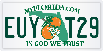 FL license plate EUYT29
