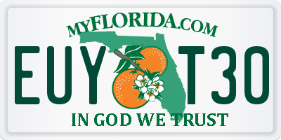 FL license plate EUYT30