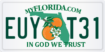 FL license plate EUYT31