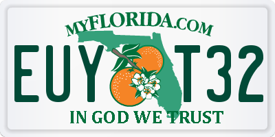 FL license plate EUYT32