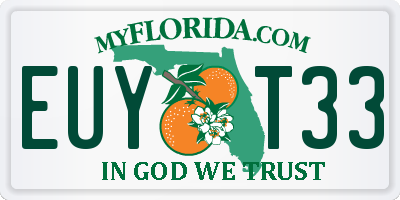 FL license plate EUYT33