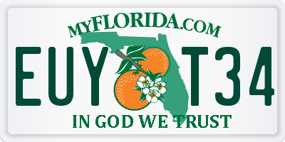 FL license plate EUYT34