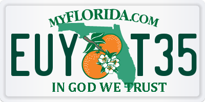 FL license plate EUYT35