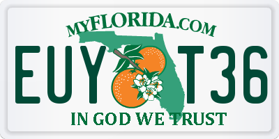 FL license plate EUYT36