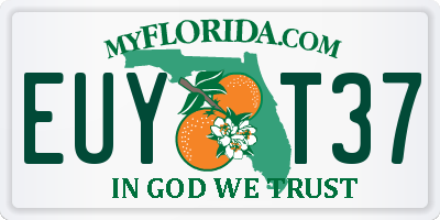 FL license plate EUYT37