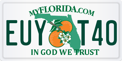 FL license plate EUYT40