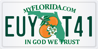 FL license plate EUYT41
