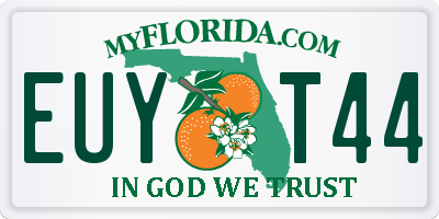 FL license plate EUYT44