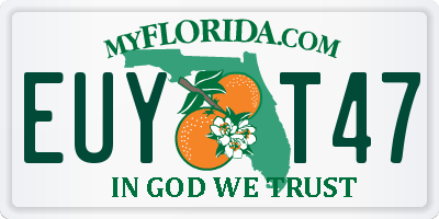 FL license plate EUYT47