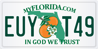 FL license plate EUYT49