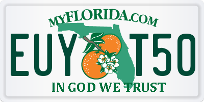 FL license plate EUYT50