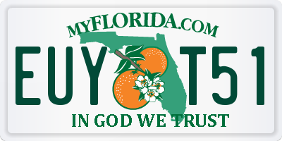 FL license plate EUYT51