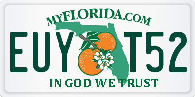 FL license plate EUYT52