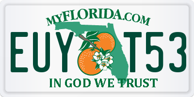 FL license plate EUYT53