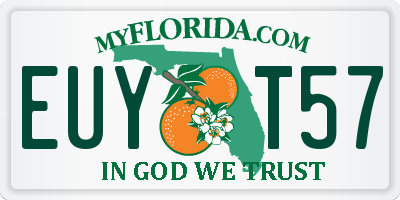 FL license plate EUYT57