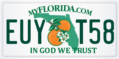 FL license plate EUYT58