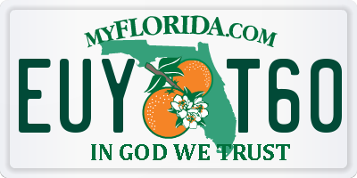 FL license plate EUYT60