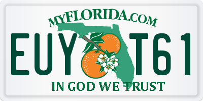 FL license plate EUYT61