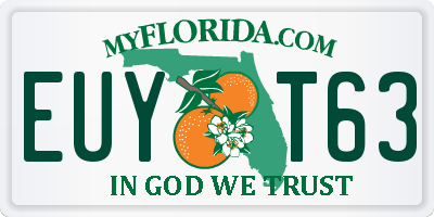 FL license plate EUYT63